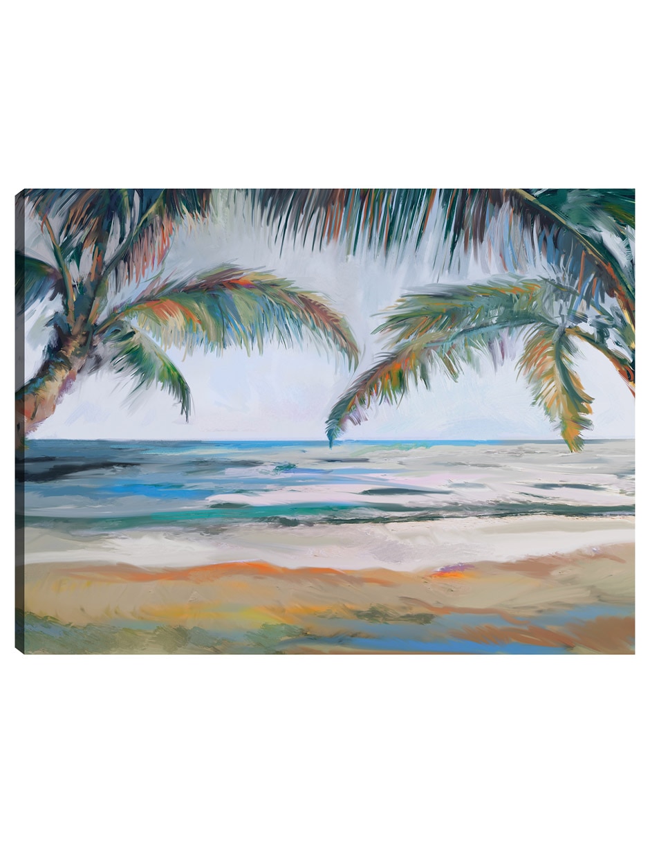 Cuadro decorativo Más allá de las palmeras técnica mixta Playas Cuadro decorativo Más allá de las palmeras técnica mixta Playas