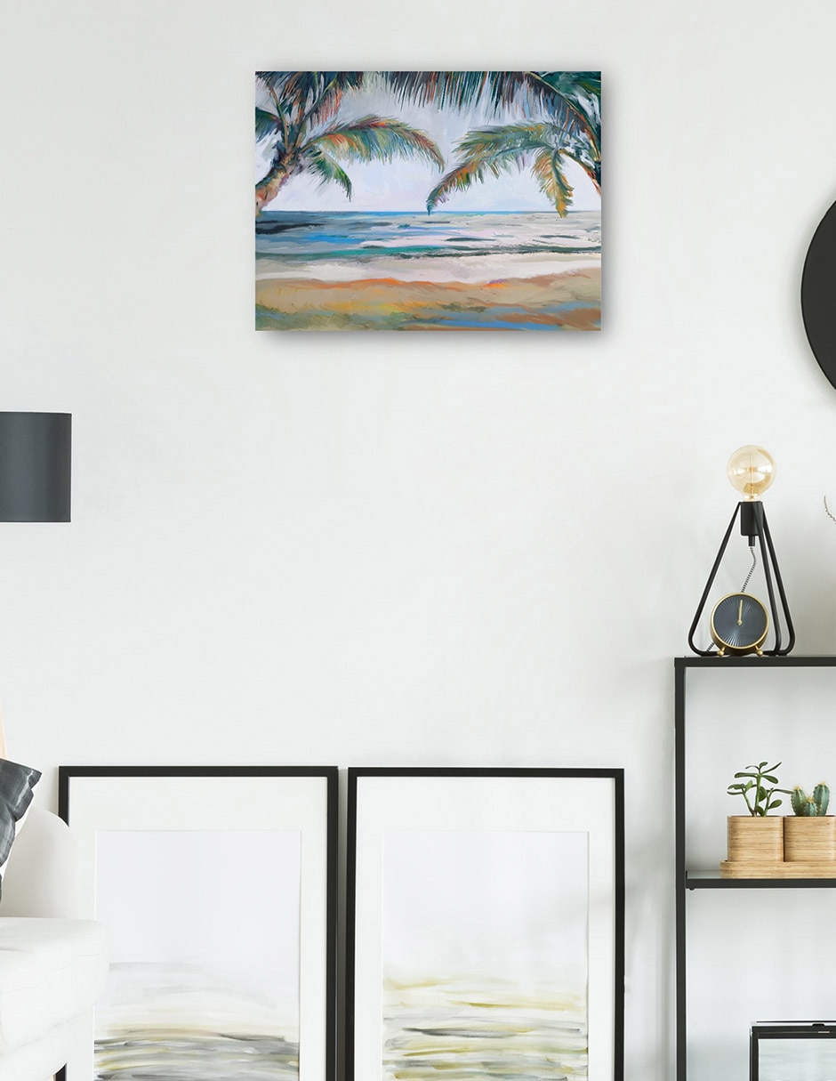 Cuadro decorativo Más allá de las palmeras técnica mixta Playas 4