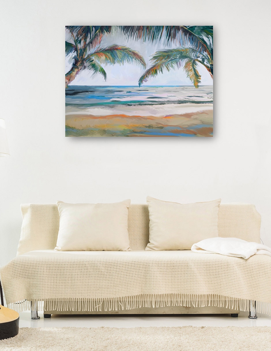 Cuadro decorativo Más allá de las palmeras técnica mixta Playas 7