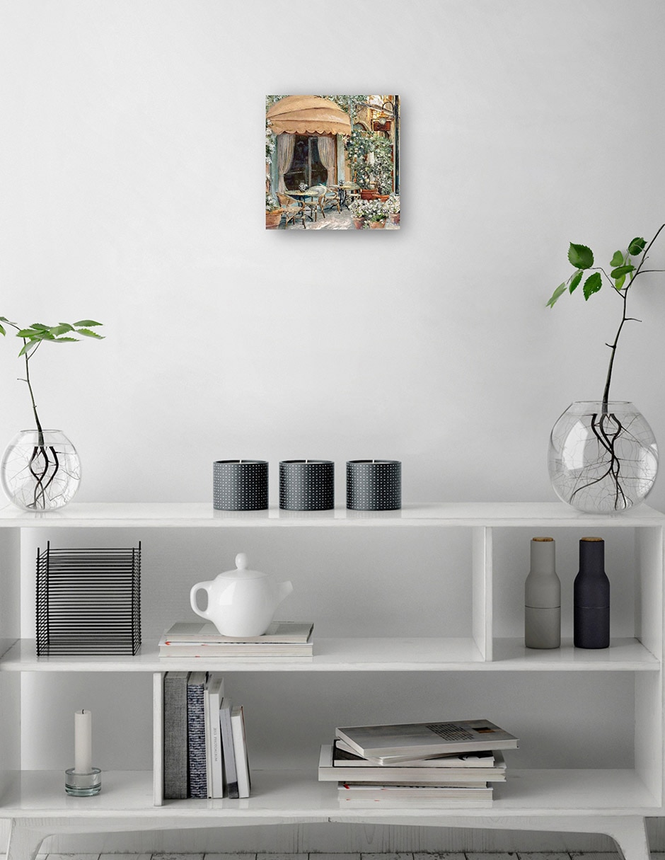 Cuadro decorativo Mesa para dos técnica mixta Café 3