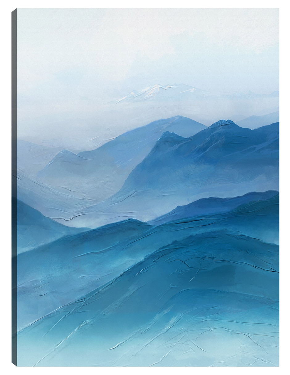 Cuadro decorativo Misty Blues técnica mixta Inspiración Cuadro decorativo Misty Blues técnica mixta Inspiración