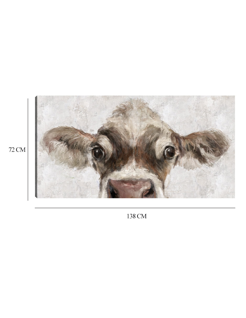 Cuadro decorativo Mirada de vaca técnica mixta Animales Domésticos 2