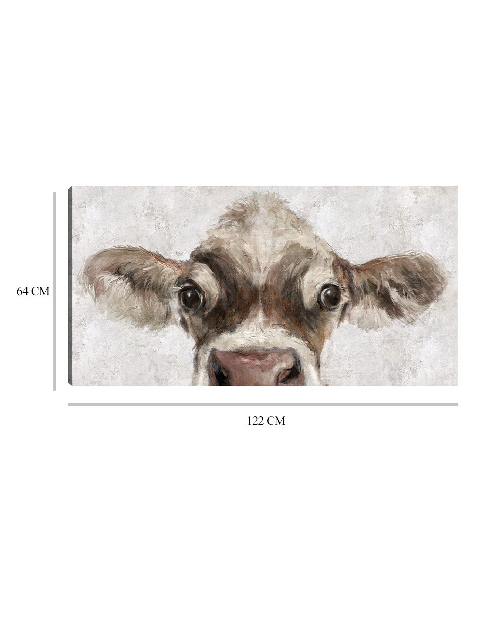 Cuadro decorativo Mirada de vaca técnica mixta Animales Domésticos 9