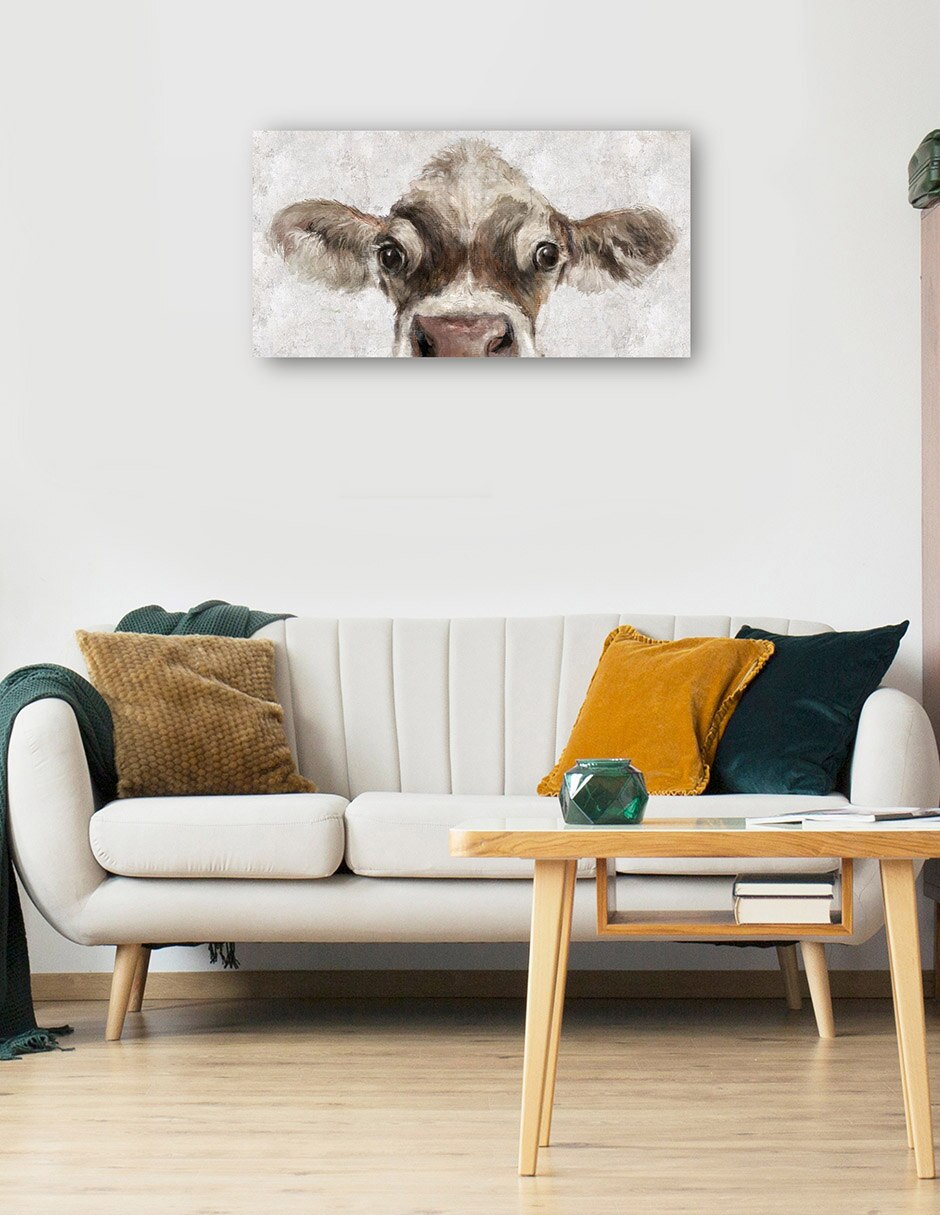 Cuadro decorativo Mirada de vaca técnica mixta Animales Domésticos 5