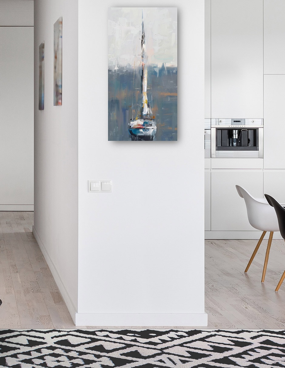 Cuadro decorativo Mástiles matutinos I técnica mixta Navegación 4