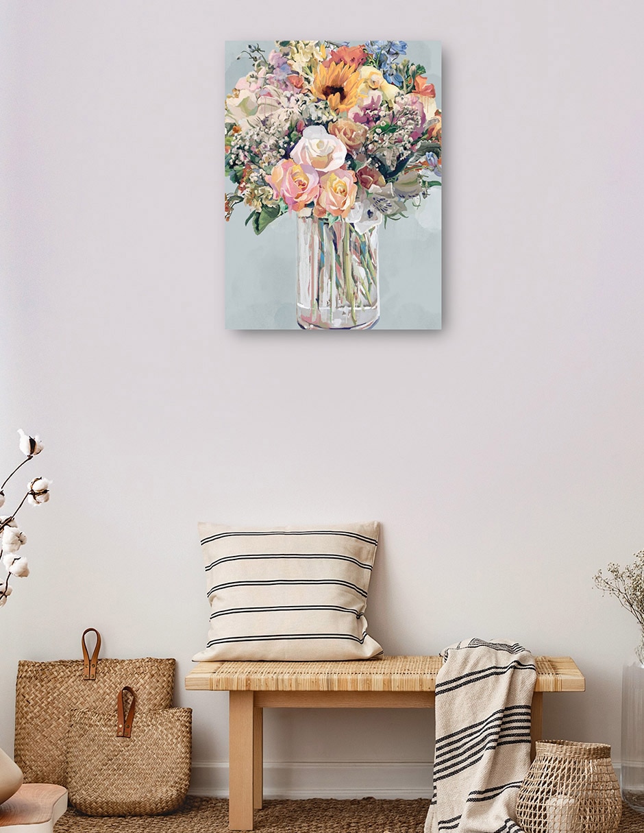 Cuadro decorativo Mazo Di Fiori técnica mixta Floreros 3