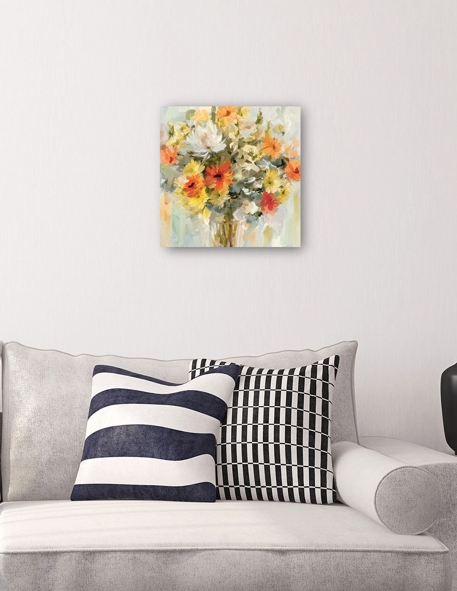 Cuadro decorativo Mason Jarra Flores técnica mixta Floreros 4