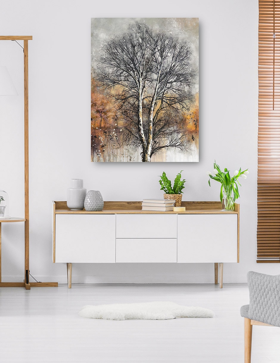 Cuadro decorativo Metales preciosos técnica mixta Árboles 6