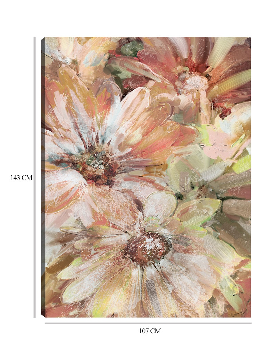 Cuadro decorativo Margaritas preciosas técnica mixta Floración 2