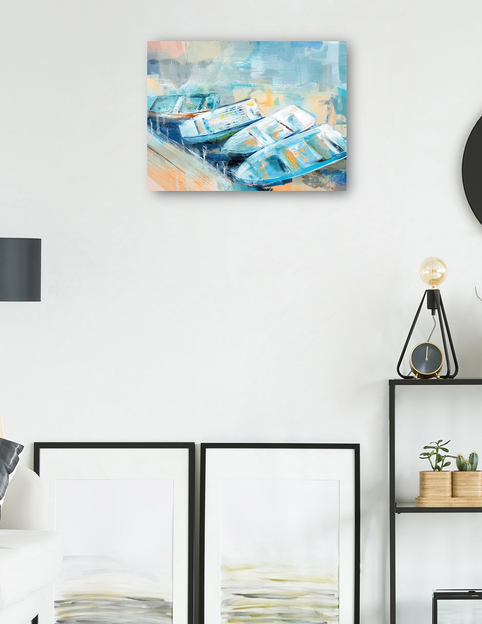 Cuadro decorativo Muelle moderno técnica mixta Navegación 4