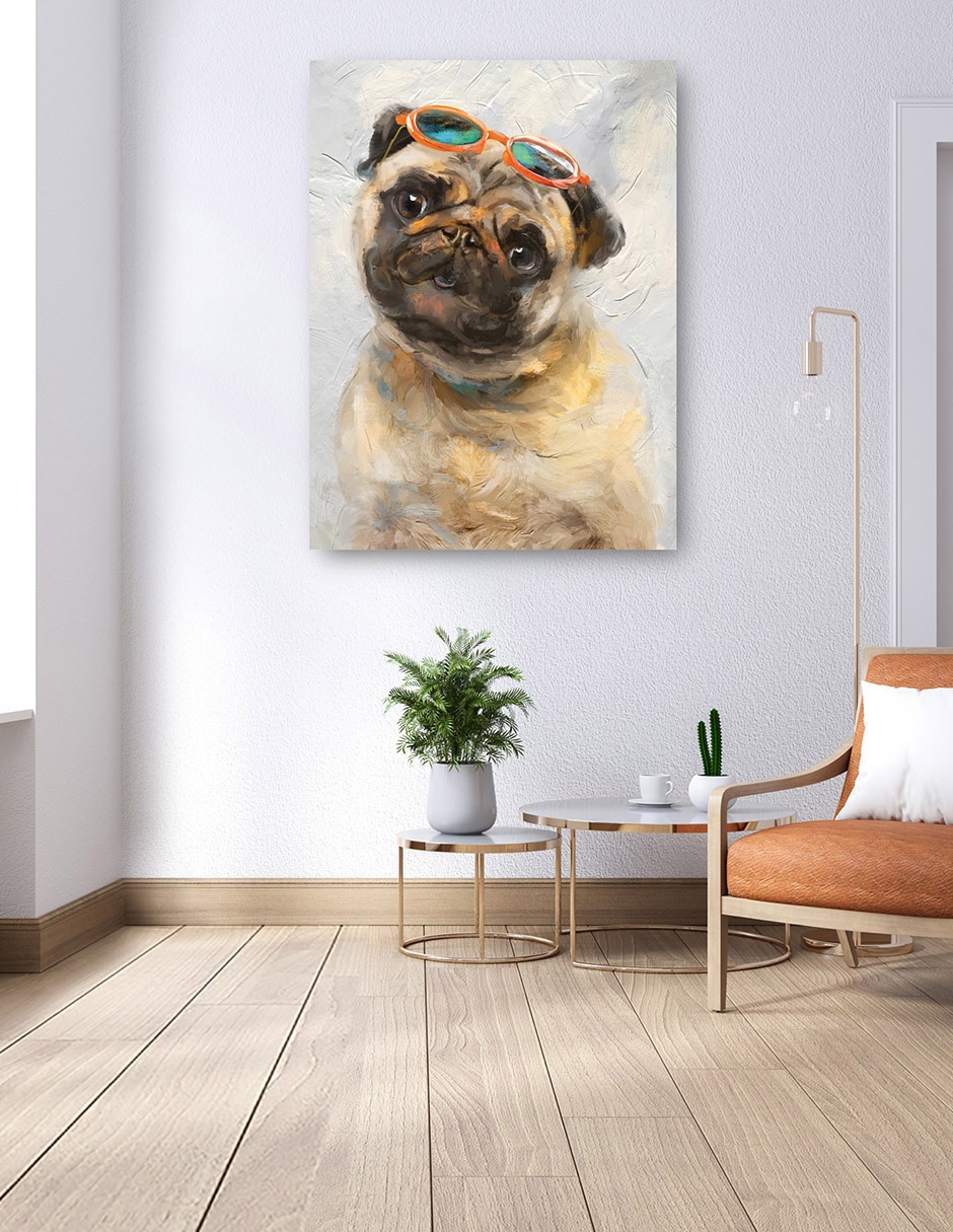 Cuadro decorativo Niños geniales III técnica mixta Animales Domésticos 6