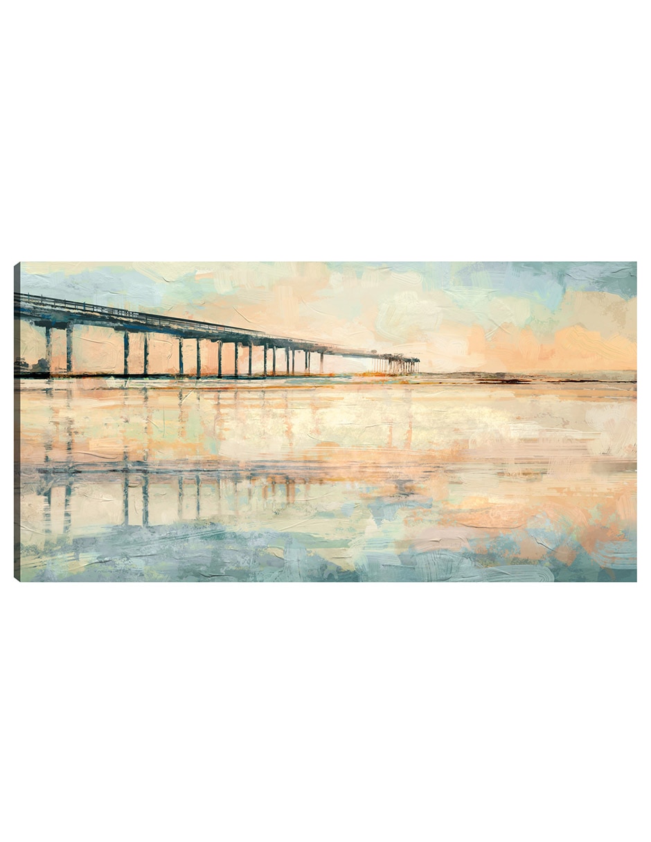 Cuadro decorativo Muelle del amanecer técnica mixta Muelles Cuadro decorativo Muelle del amanecer técnica mixta Muelles