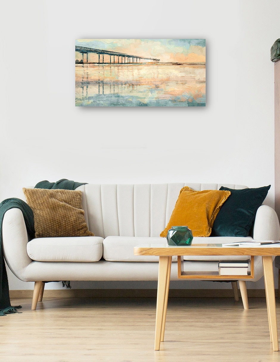 Cuadro decorativo Muelle del amanecer técnica mixta Muelles 5