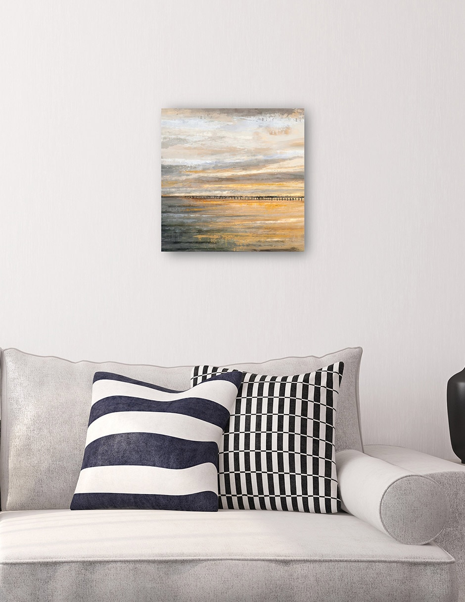 Cuadro decorativo Muelle nocturno técnica mixta Crepúsculo 4