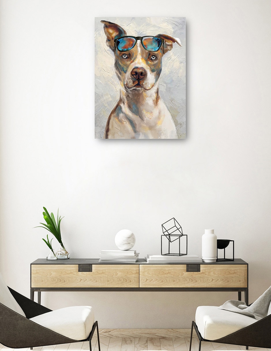 Cuadro decorativo Niños geniales I técnica mixta Animales Domésticos 3