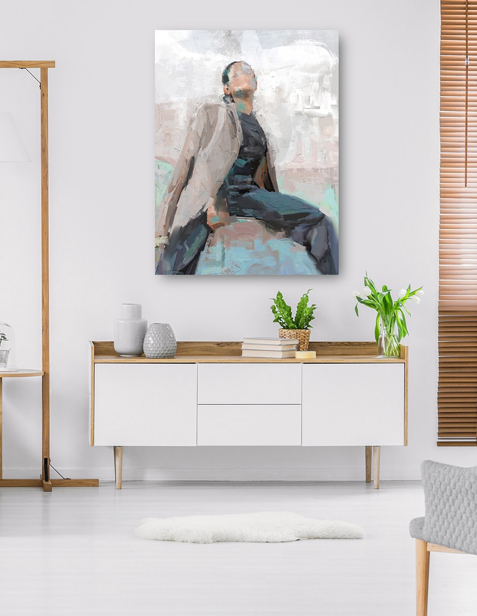 Cuadro decorativo Musa I técnica mixta Gente 6
