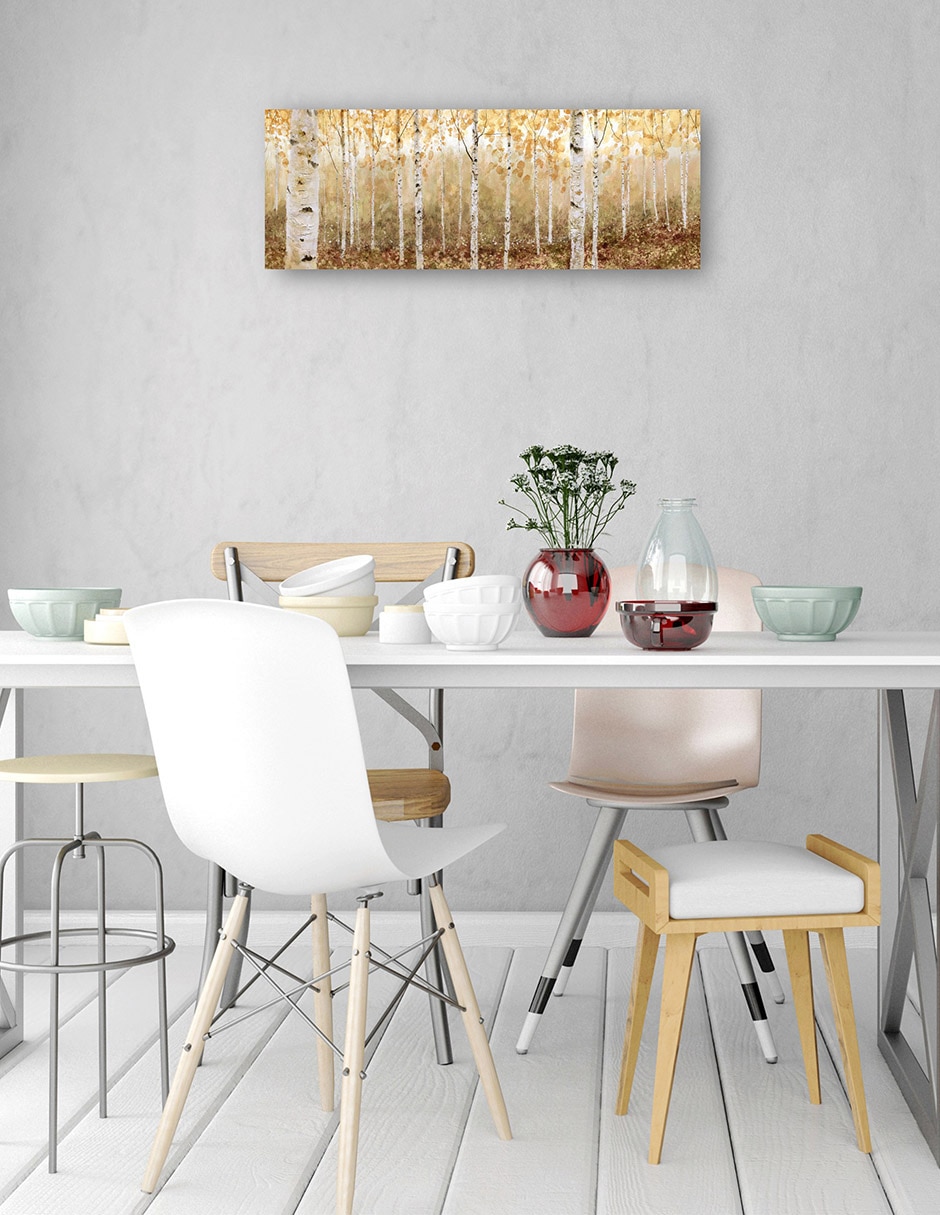 Cuadro decorativo Oros de otoño técnica mixta Bosques 4