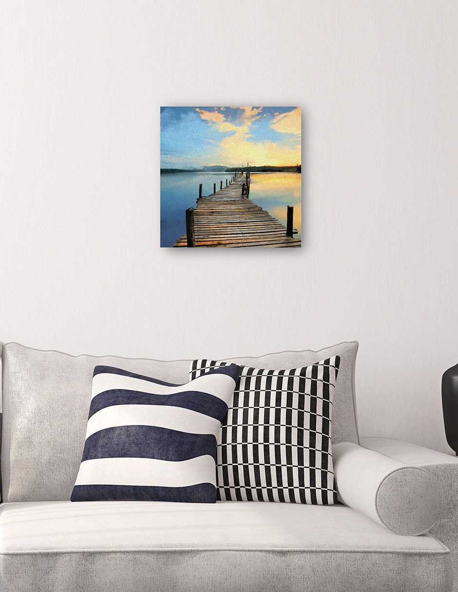 Cuadro decorativo Muelle Sunset técnica mixta Muelles 4
