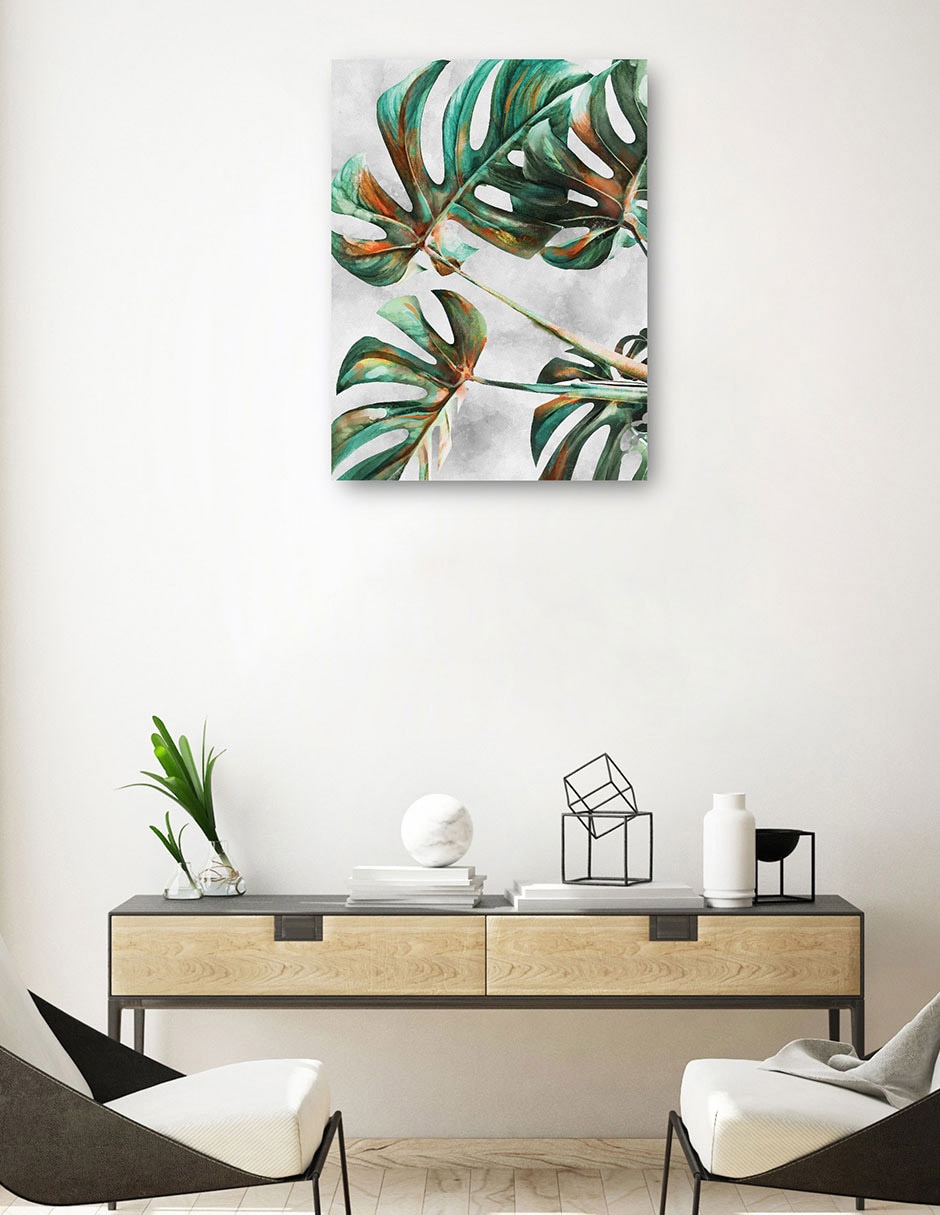 Cuadro decorativo Monstruosa técnica mixta Floración 3