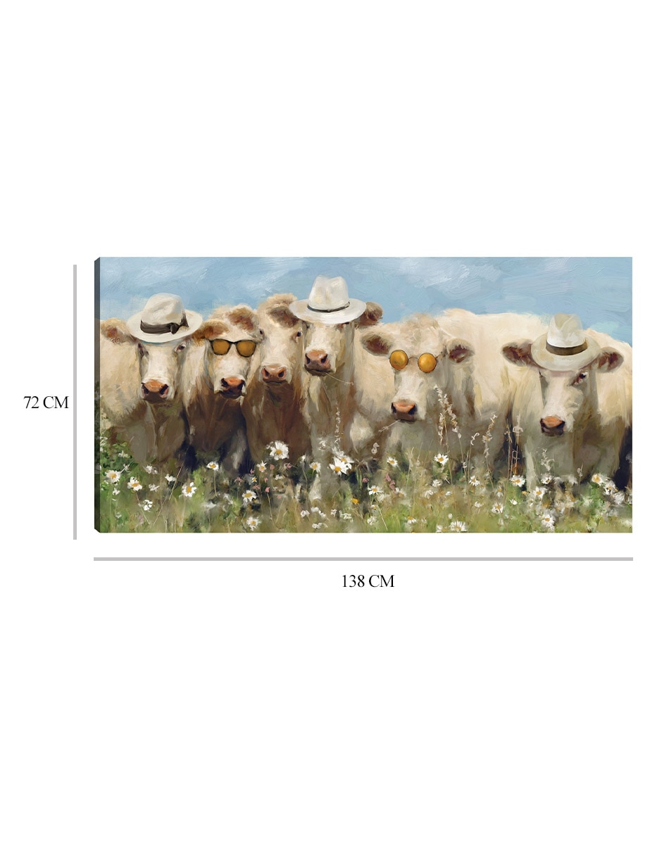 Cuadro decorativo Mootastic técnica mixta Animales Domésticos 2
