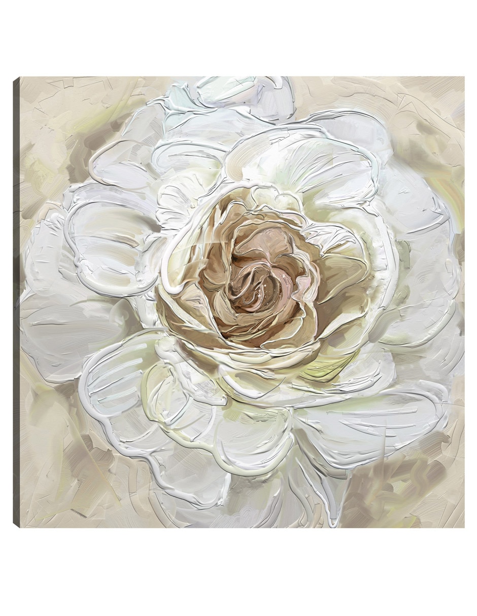 Cuadro decorativo Oro rosa radiante técnica mixta Floración Cuadro decorativo Oro rosa radiante técnica mixta Floración