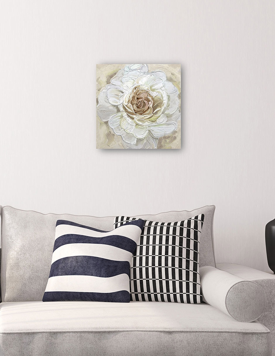 Cuadro decorativo Oro rosa radiante técnica mixta Floración 4