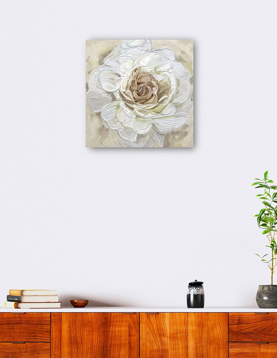 Cuadro decorativo Oro rosa radiante técnica mixta Floración 6