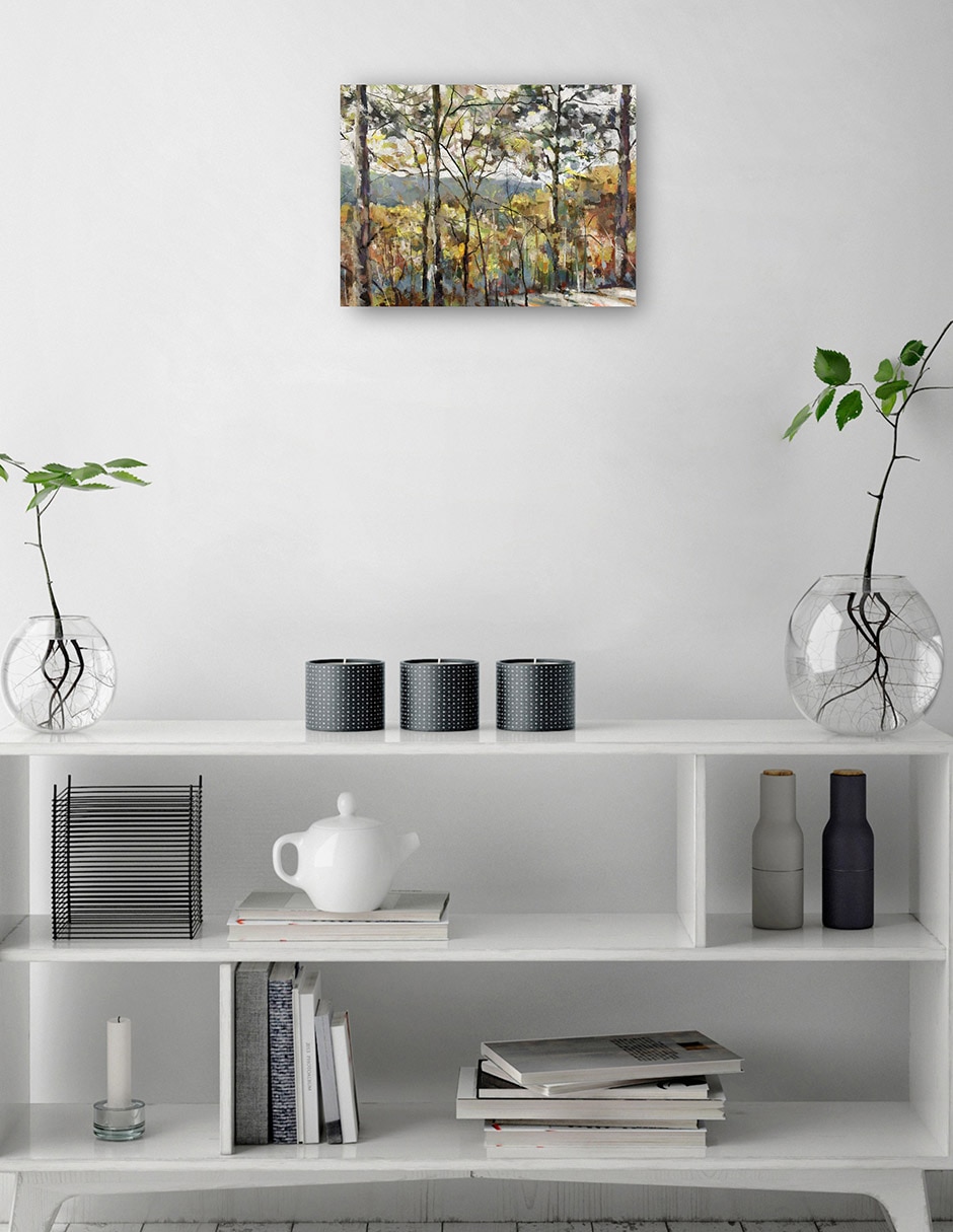 Cuadro decorativo Nuevas alturas técnica mixta Bosques 2
