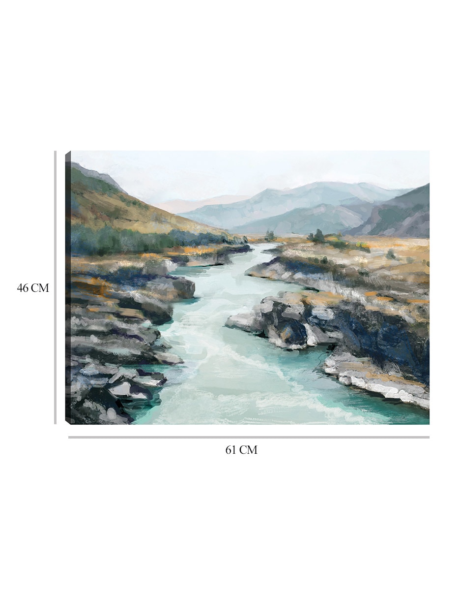 Cuadro decorativo Paisaje Capas II técnica mixta Ríos 3