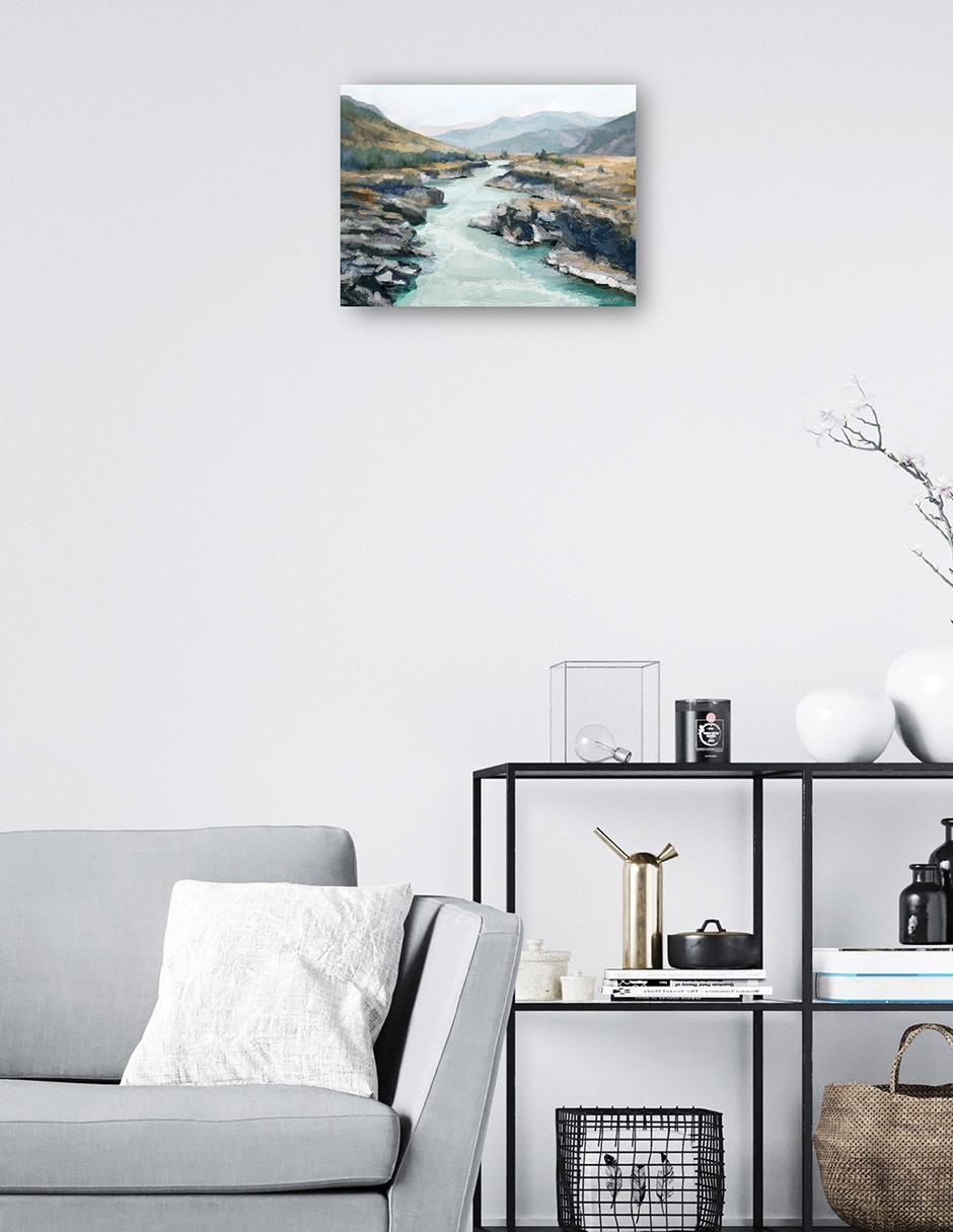 Cuadro decorativo Paisaje Capas II técnica mixta Ríos 2