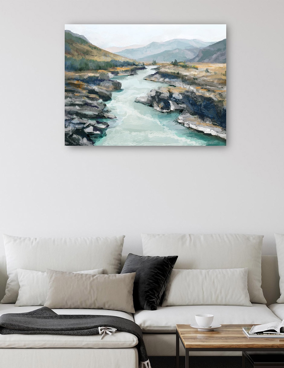 Cuadro decorativo Paisaje Capas II técnica mixta Ríos 5