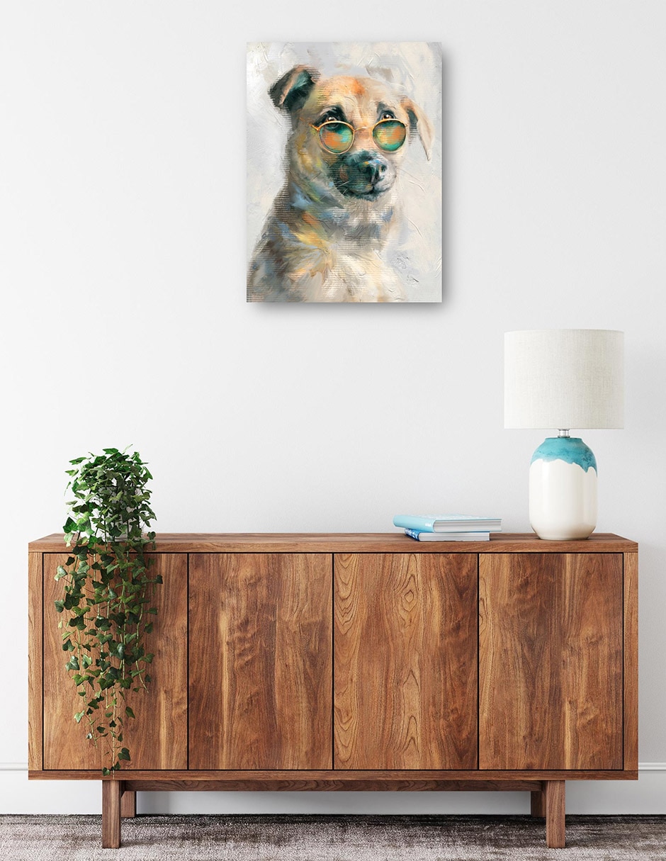 Cuadro decorativo Niños geniales IV técnica mixta Animales Domésticos 2