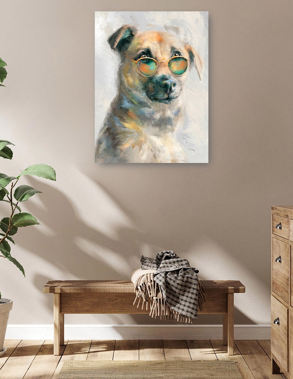 Cuadro decorativo Niños geniales IV técnica mixta Animales Domésticos 5