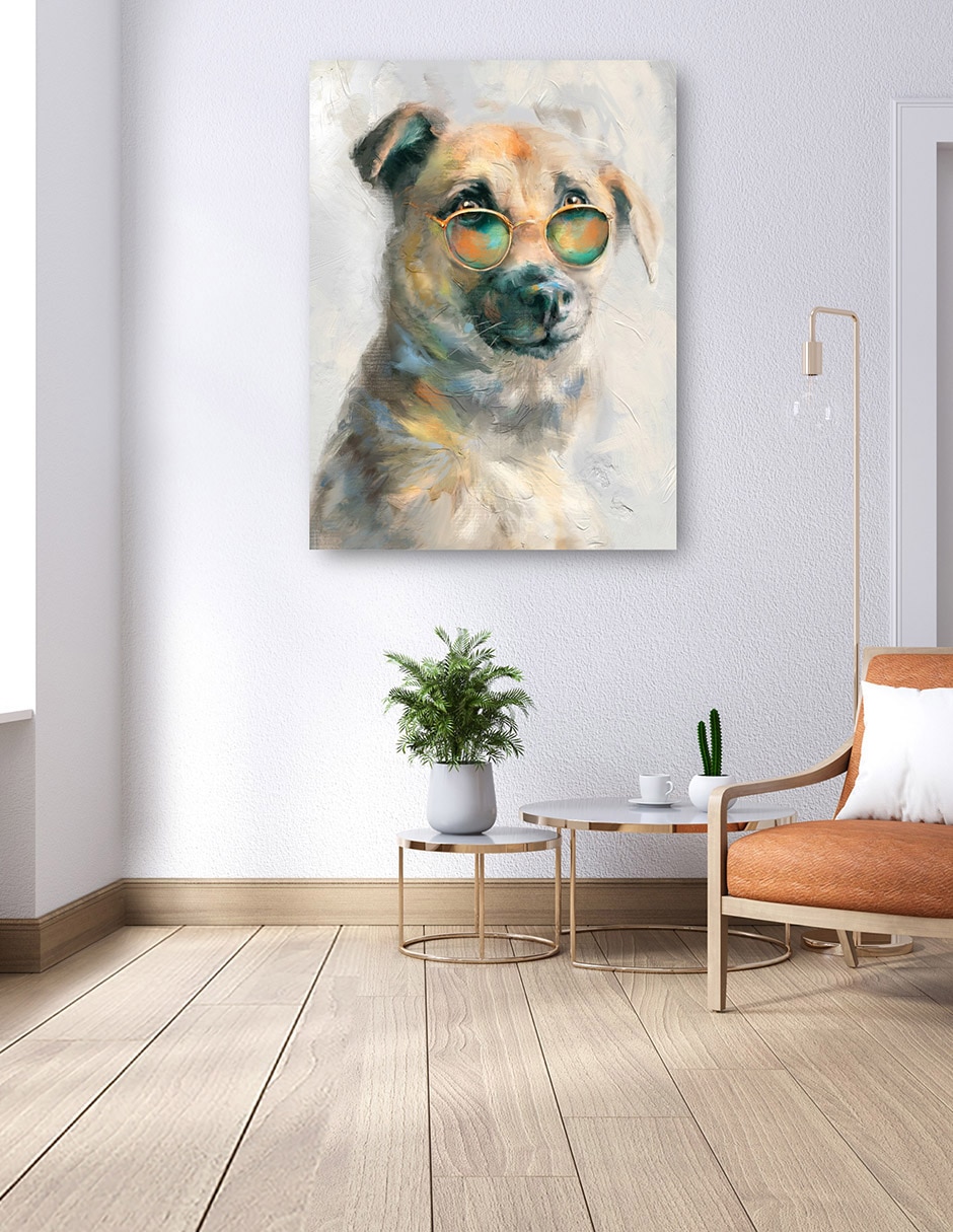 Cuadro decorativo Niños geniales IV técnica mixta Animales Domésticos 6