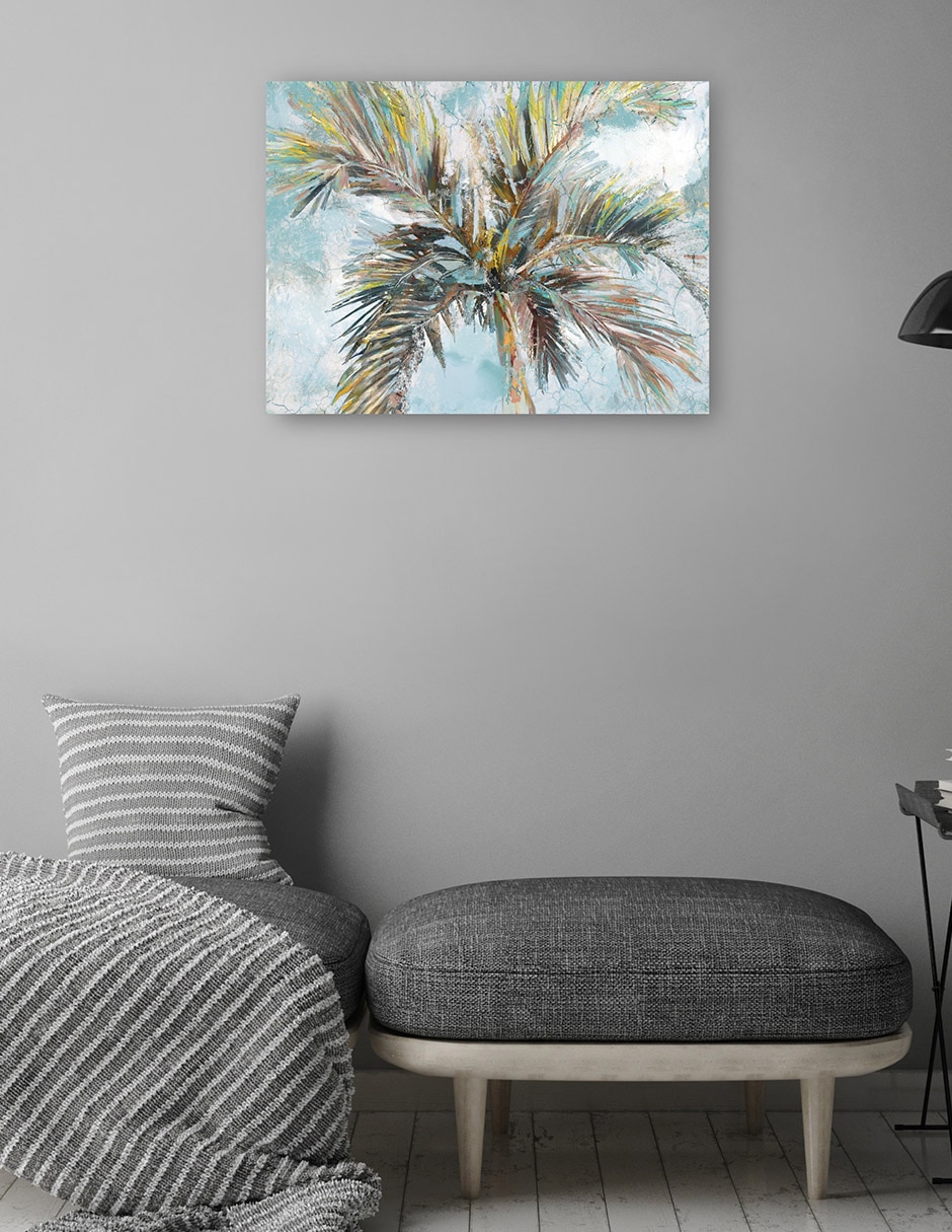 Cuadro decorativo Palmas de entrada técnica mixta Verano 4