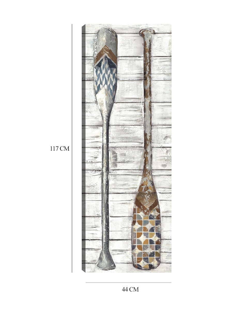 Cuadro decorativo Panel de remos y palas II técnica mixta Objetos 2