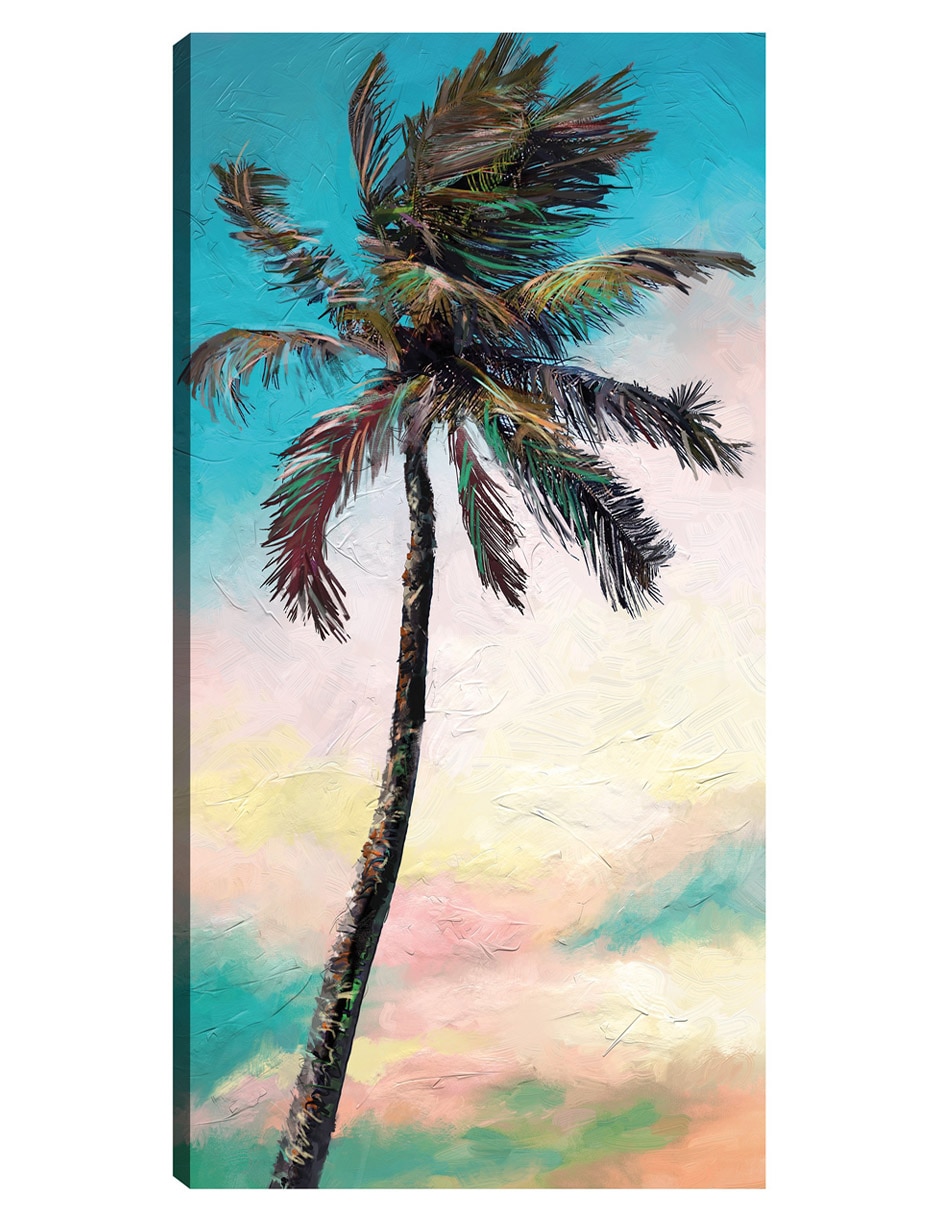 Cuadro decorativo Palma de paleta técnica mixta Trópico Cuadro decorativo Palma de paleta técnica mixta Trópico