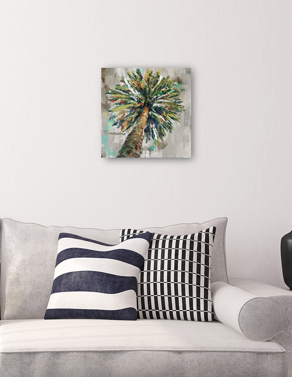 Cuadro decorativo Palma caleidoscopio técnica mixta Trópico 4