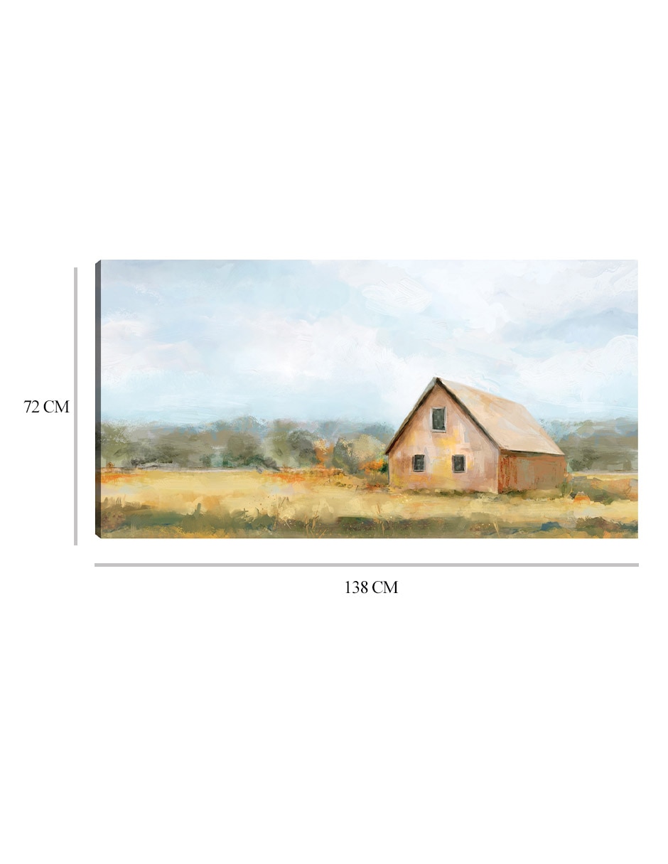 Cuadro decorativo Panel de refugio técnica mixta Campos 9
