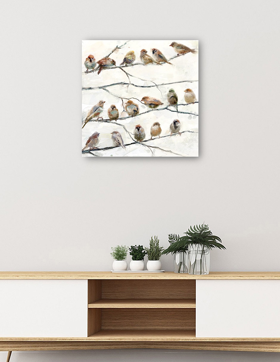 Cuadro decorativo Pájaros del mismo plumaje técnica mixta Aves Silvestres 5
