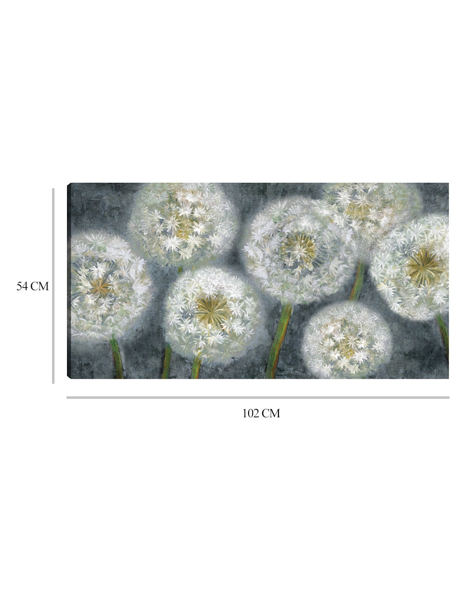 Cuadro decorativo Panel azul Tres deseos técnica mixta Floración 2