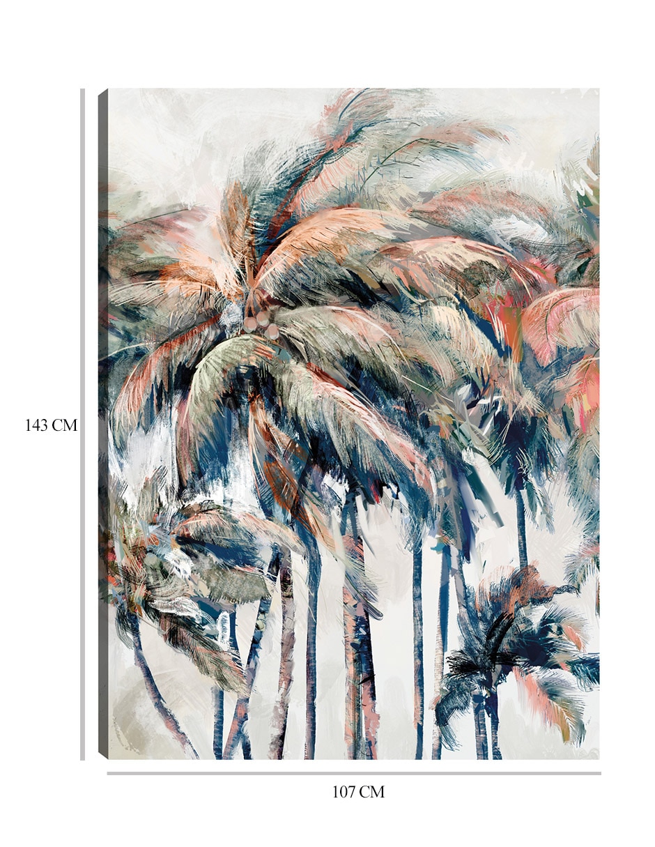 Cuadro decorativo Palmeras de la isla técnica mixta Trópico 2