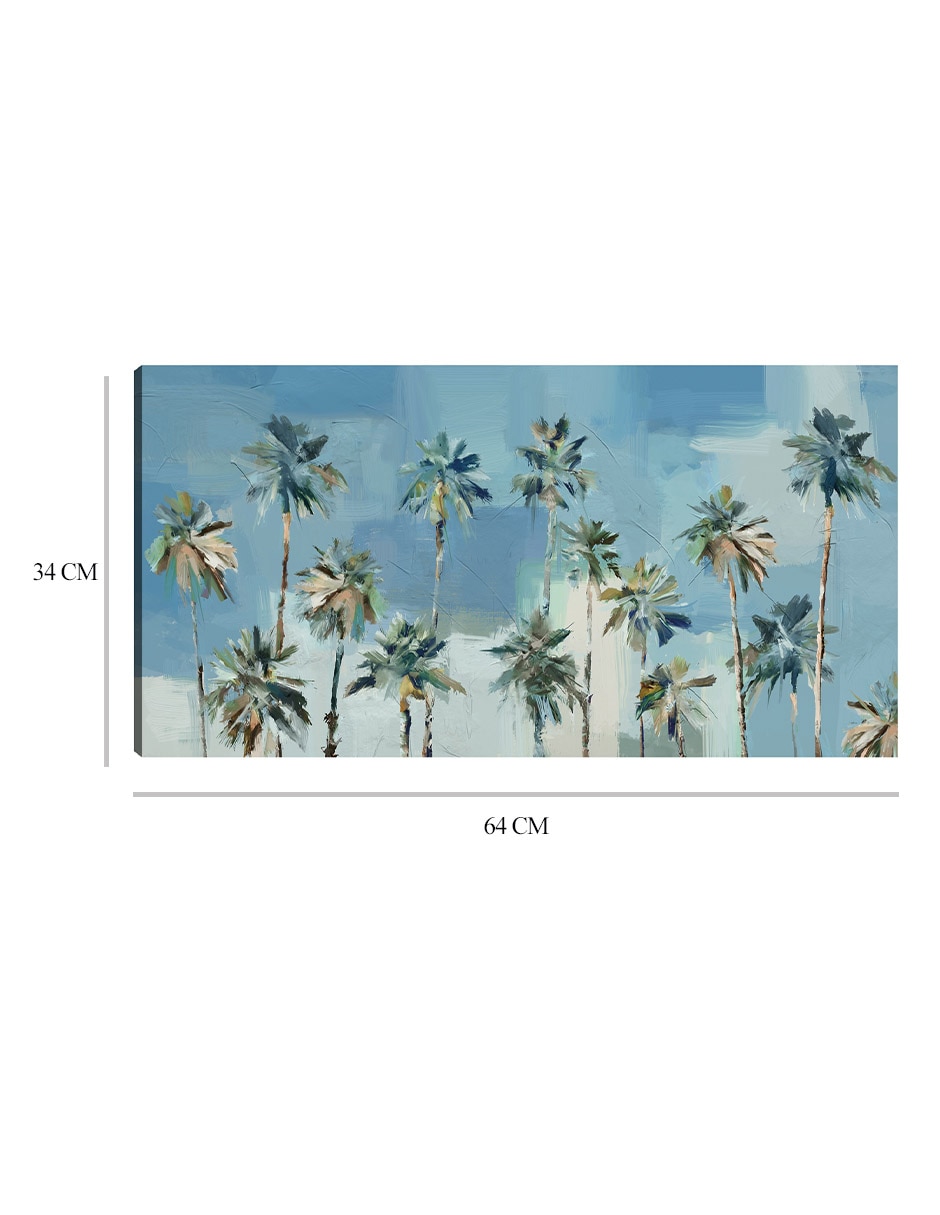 Cuadro decorativo Palmeras tropicales técnica mixta Verano 2