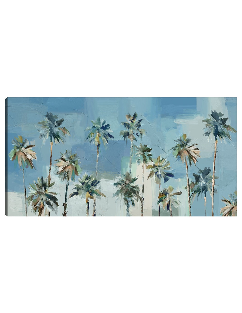 Cuadro decorativo Palmeras tropicales técnica mixta Verano Cuadro decorativo Palmeras tropicales técnica mixta Verano