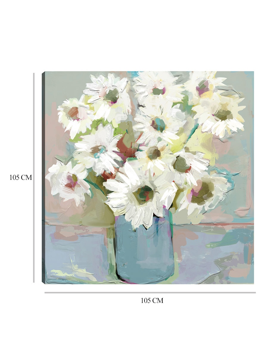 Cuadro decorativo Panache de pétalos II técnica mixta Floreros 2