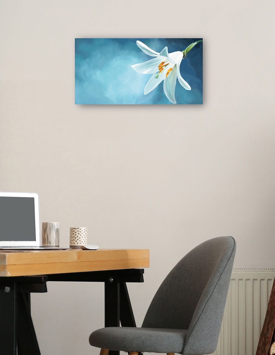 Cuadro decorativo Panel de lirio moderno suave técnica mixta Floración 2