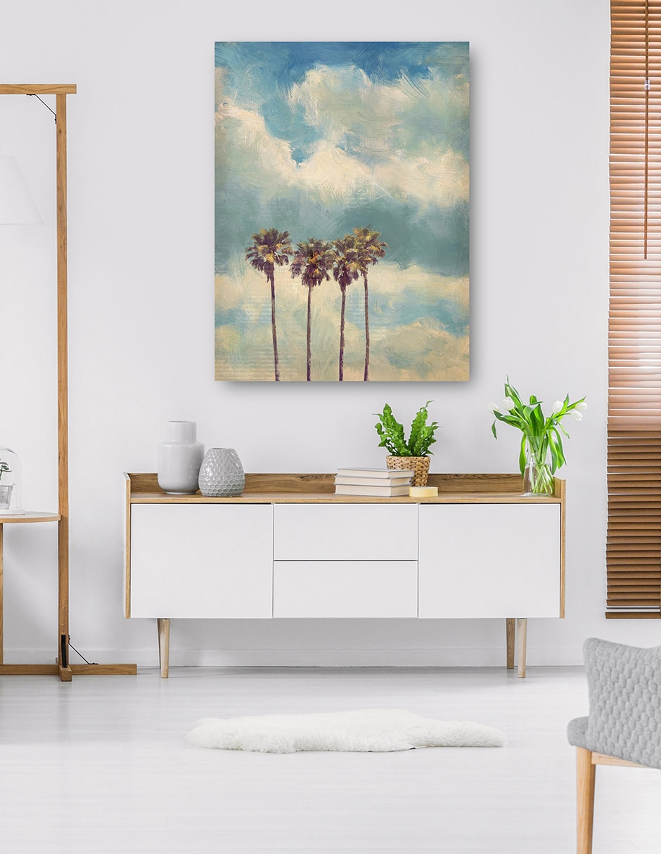 Cuadro decorativo Palmas de la vendimia técnica mixta Trópico 6