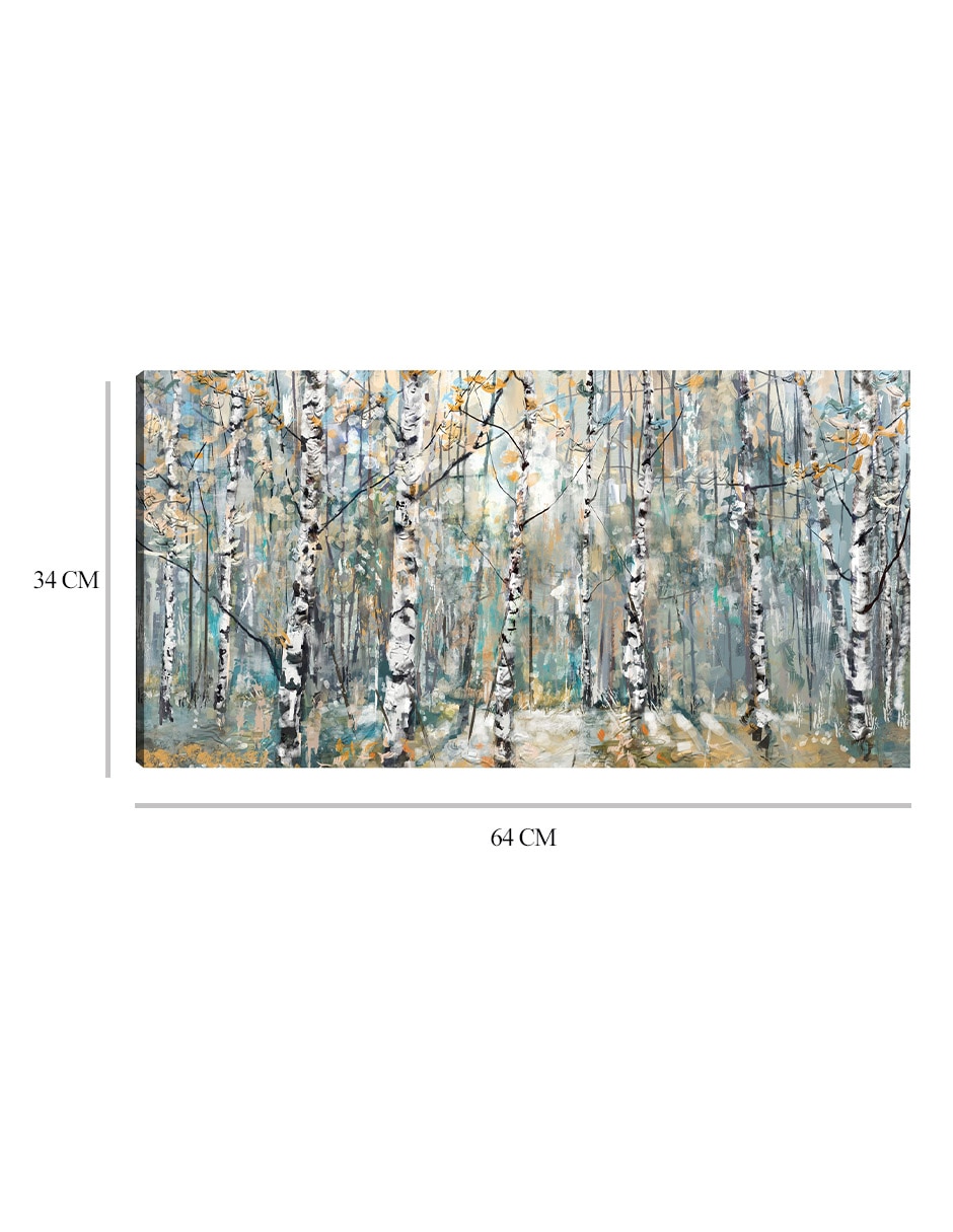Cuadro decorativo Panel Caleidoscopio Árboles II técnica mixta Bosques 2