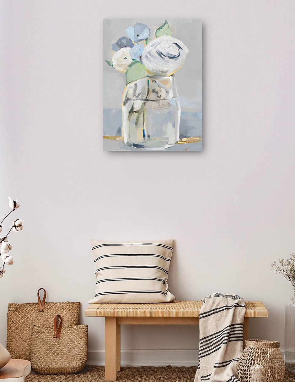 Cuadro decorativo Pequeñas flores I técnica mixta Floreros 4