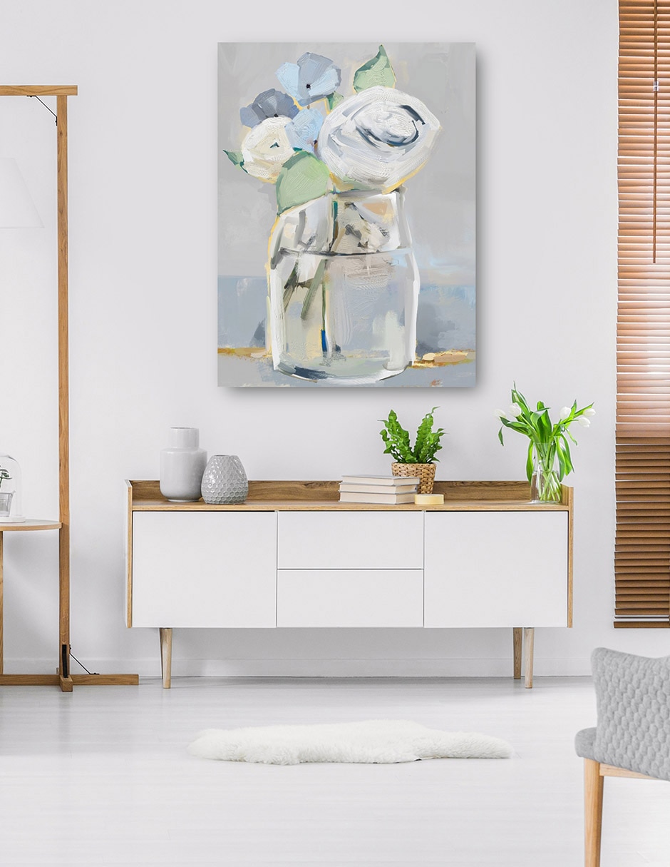 Cuadro decorativo Pequeñas flores I técnica mixta Floreros 7